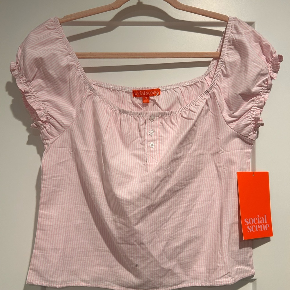 Social Scene Light Pink Women's Blouse